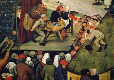 Jahrmarkt mit einer Theateraufführung, ca. 1600 (Detail) von Pieter Brueghel the Younger